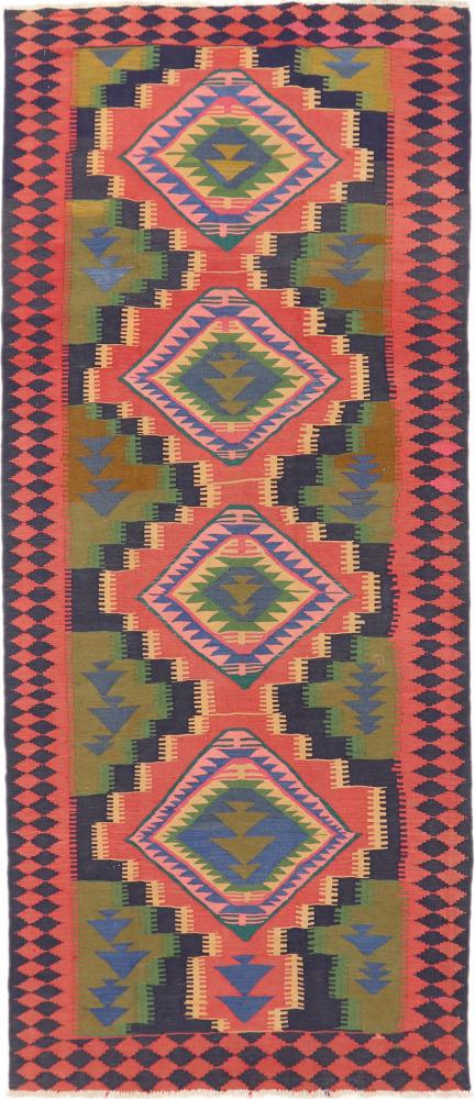 Persisk matta Kilim Fars Azerbajdzjan Antik 310x135 310x135, Persisk matta handvävd 