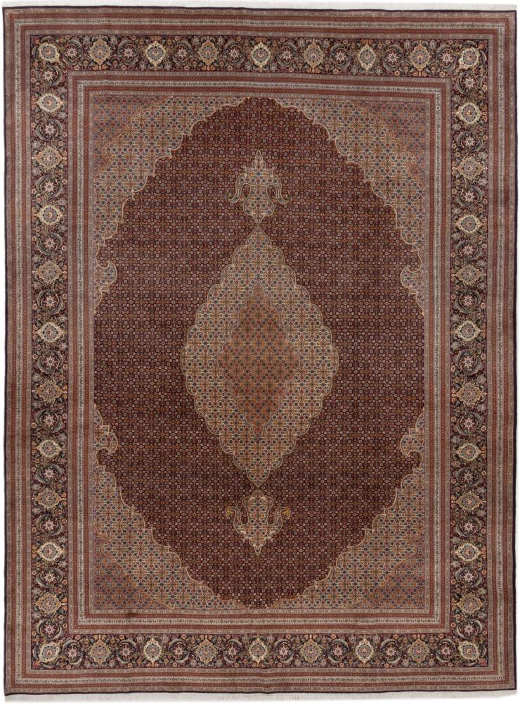 Persian Rug Tabriz Mahi 50Raj 13'0"x9'10" 13'0"x9'10", Persian Rug Knotted by hand