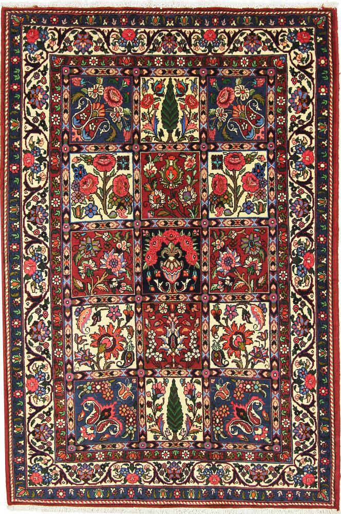Persian Rug Bakhtiari 6'8"x4'6" 6'8"x4'6", Persian Rug Knotted by hand