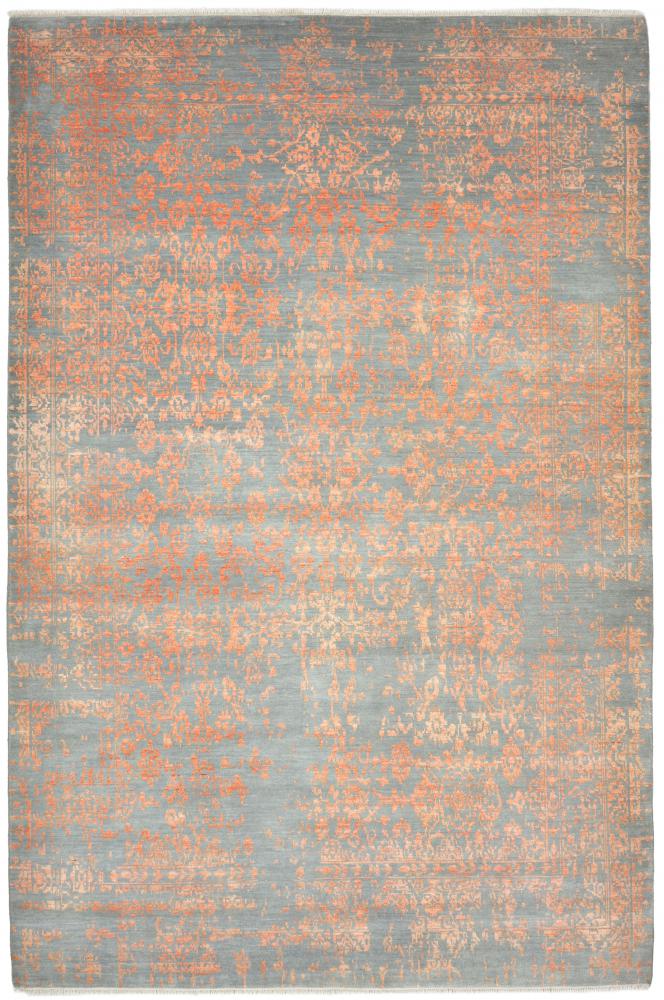 Indo rug Sadraa 9'11"x6'6" 9'11"x6'6", Persian Rug Knotted by hand