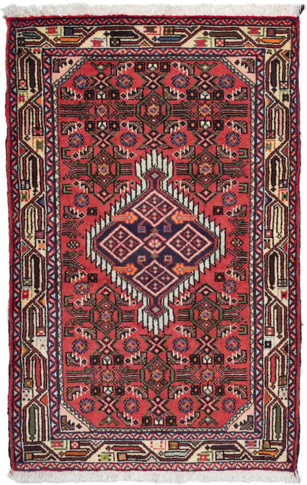 Persian Rug Hosseinabad 4'3"x2'9" 4'3"x2'9", Persian Rug Knotted by hand