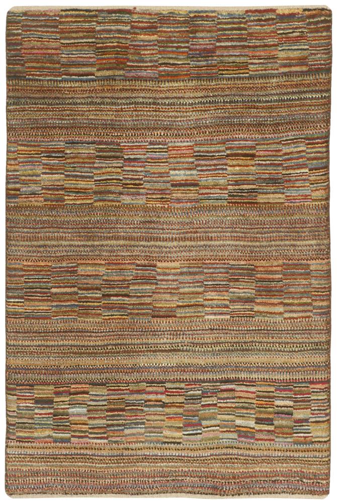 Persian Rug Persian Gabbeh Loribaft 3'10"x2'8" 3'10"x2'8", Persian Rug Knotted by hand