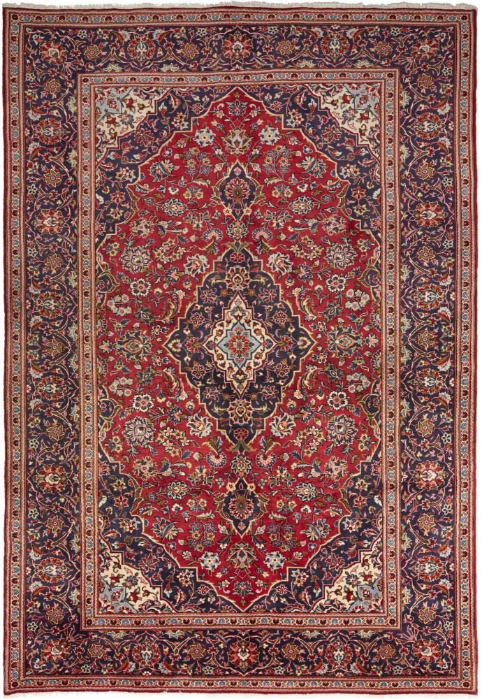 Persian Rug Keshan 9'8"x6'7" 9'8"x6'7", Persian Rug Knotted by hand