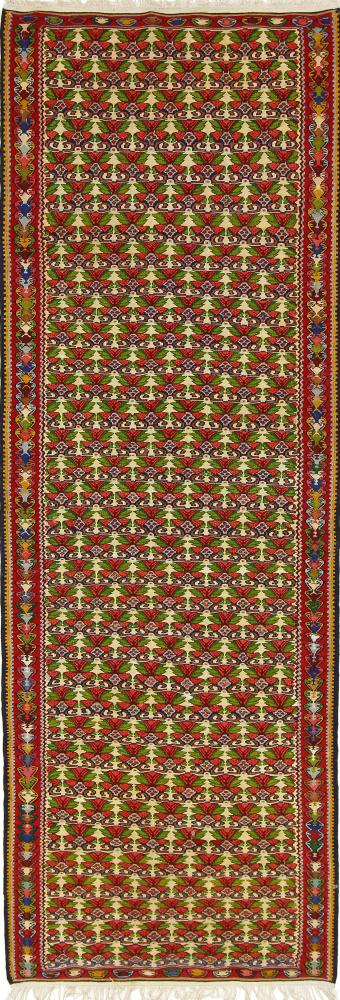 Perserteppich Kelim Fars Azerbaijan Antik 285x100 285x100, Perserteppich Handgewebt