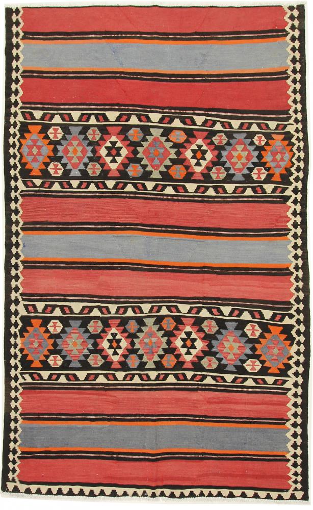 Persian Rug Kilim Fars Azerbaijan Antique 8'6"x5'3" 8'6"x5'3", Persian Rug Woven by hand