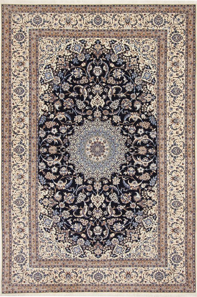 Persian Rug Nain 6La 8'11"x6'1" 8'11"x6'1", Persian Rug Knotted by hand