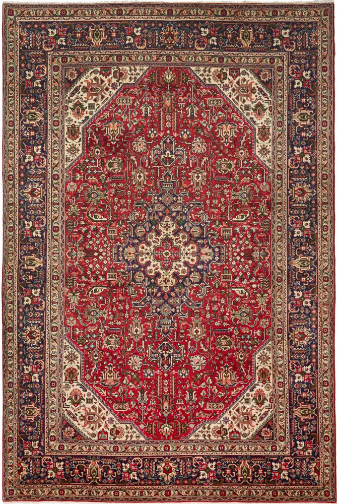 Persian Rug Tabriz 9'10"x6'8" 9'10"x6'8", Persian Rug Knotted by hand