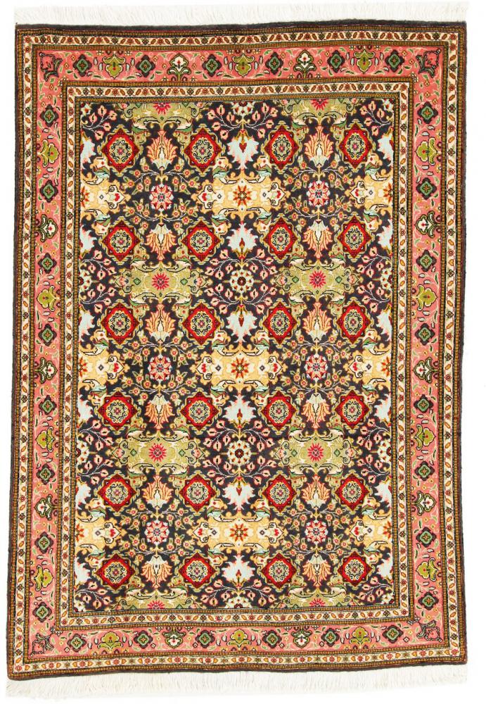  ペルシャ絨毯 タブリーズ 60Raj 絹の縦糸 149x101 149x101,  ペルシャ絨毯 手織り