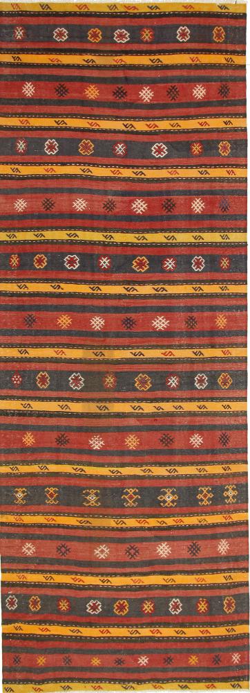 Perserteppich Kelim Fars Azerbaijan Antik 415x145 415x145, Perserteppich Handgewebt