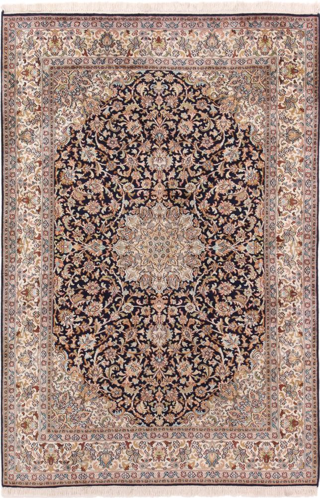 Indischer Teppich Kaschmir Seide 183x127 183x127, Perserteppich Handgeknüpft