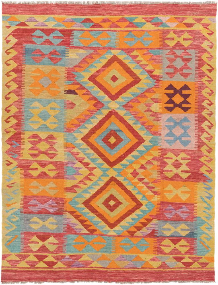 Afghansk tæppe Kelim Afghan 195x154 195x154, Persisk tæppe Håndvævet