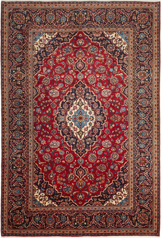 Persian Rug Keshan 9'9"x6'6" 9'9"x6'6", Persian Rug Knotted by hand