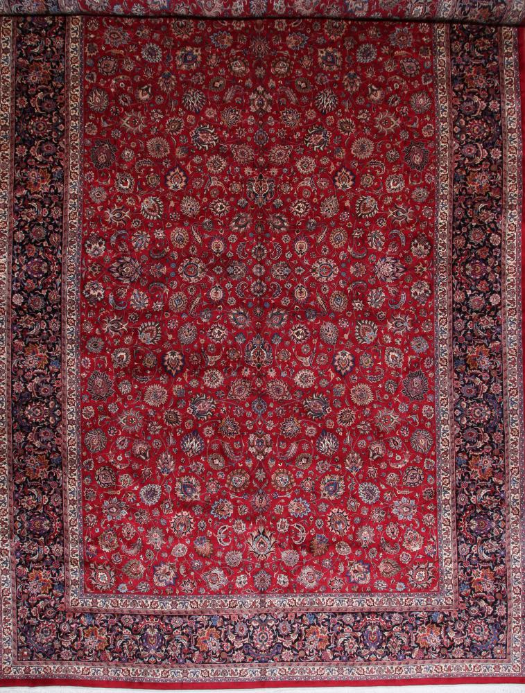 Persian Rug Mashad 22'10"x14'10" 22'10"x14'10", Persian Rug Knotted by hand