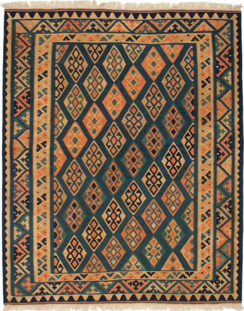 Tapis persan Kilim Fars 196x156 196x156, Tapis persan Tissé à la main