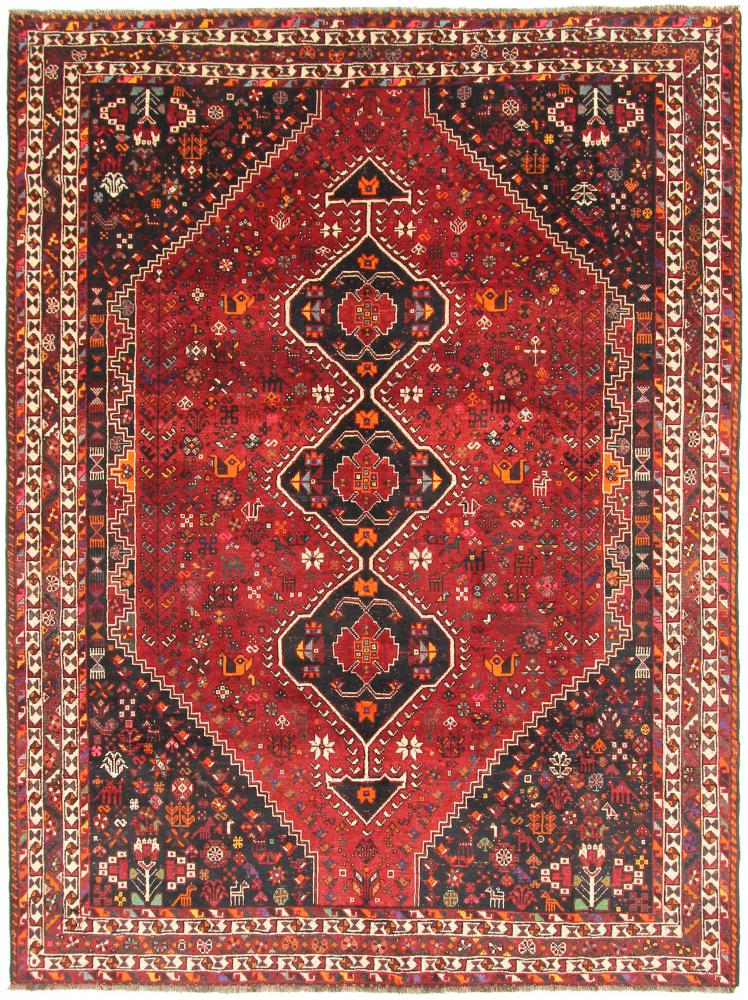Persisk tæppe Shiraz 307x233 307x233, Persisk tæppe Knyttet i hånden