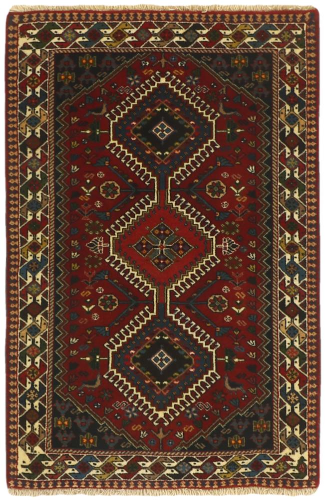 Persian Rug Yalameh 4'0"x2'9" 4'0"x2'9", Persian Rug Knotted by hand