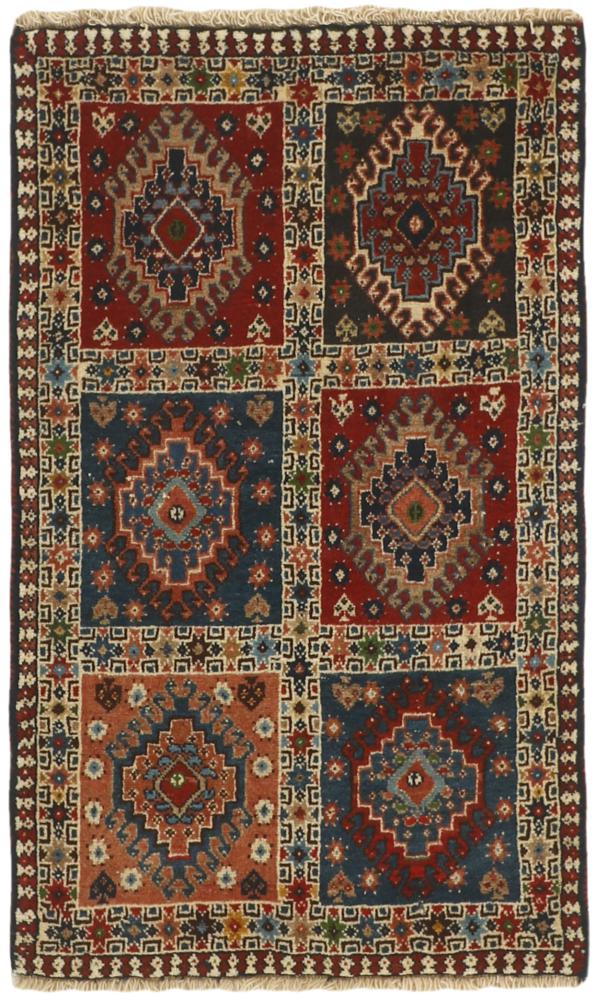 Persian Rug Yalameh 3'4"x2'0" 3'4"x2'0", Persian Rug Knotted by hand