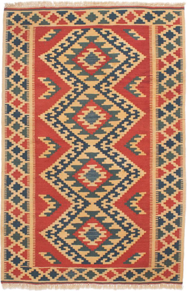 Persian Rug Kilim Fars 4'11"x3'4" 4'11"x3'4", Persian Rug Woven by hand