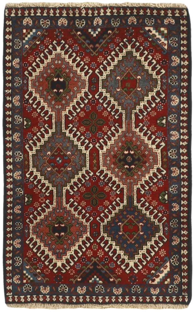 Persian Rug Yalameh 3'1"x1'11" 3'1"x1'11", Persian Rug Knotted by hand