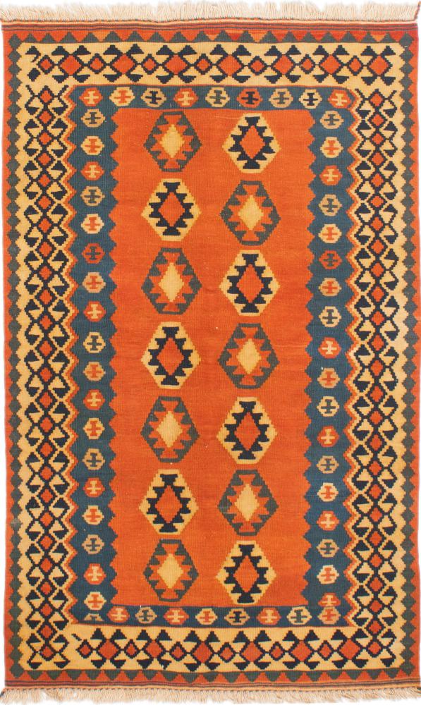 Persian Rug Kilim Fars 5'5"x3'3" 5'5"x3'3", Persian Rug Woven by hand