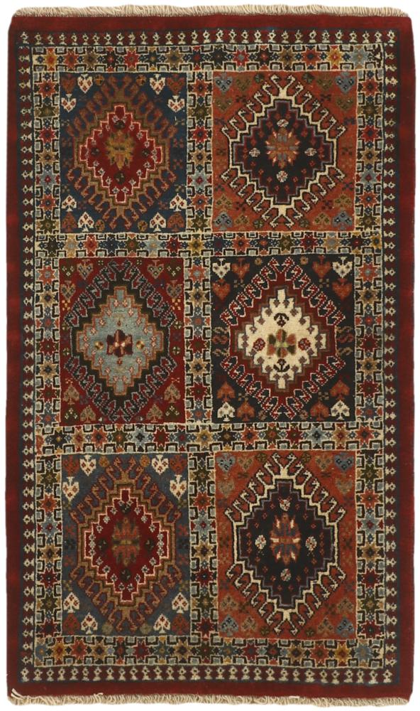 Persian Rug Yalameh 3'4"x1'11" 3'4"x1'11", Persian Rug Knotted by hand