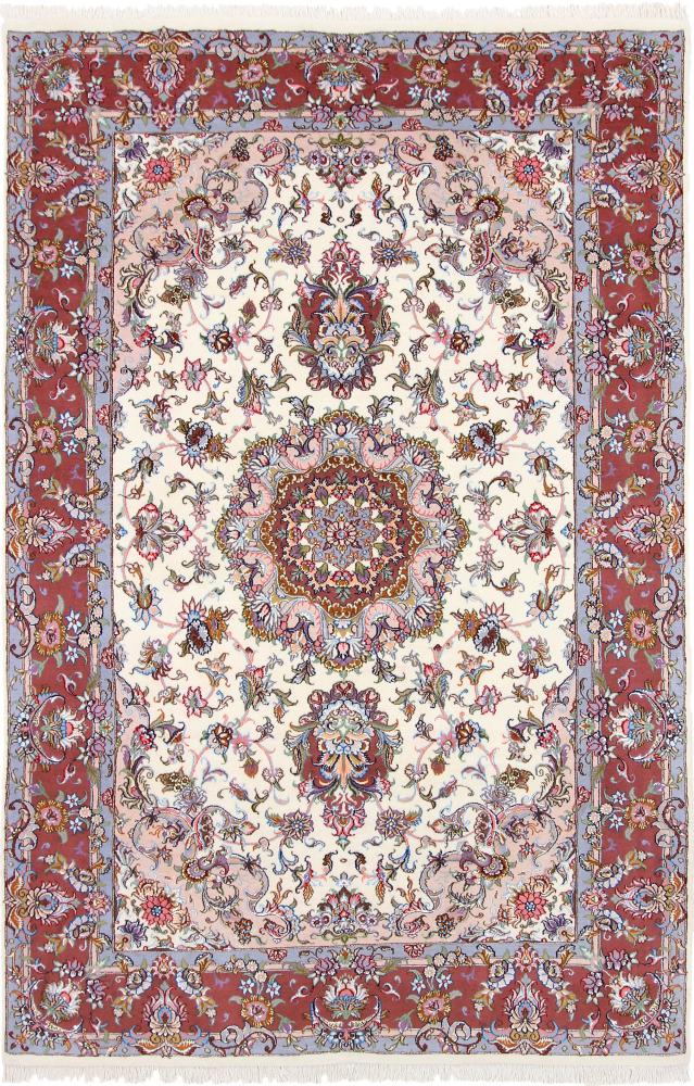  ペルシャ絨毯 タブリーズ 9'10"x6'5" 9'10"x6'5",  ペルシャ絨毯 手織り