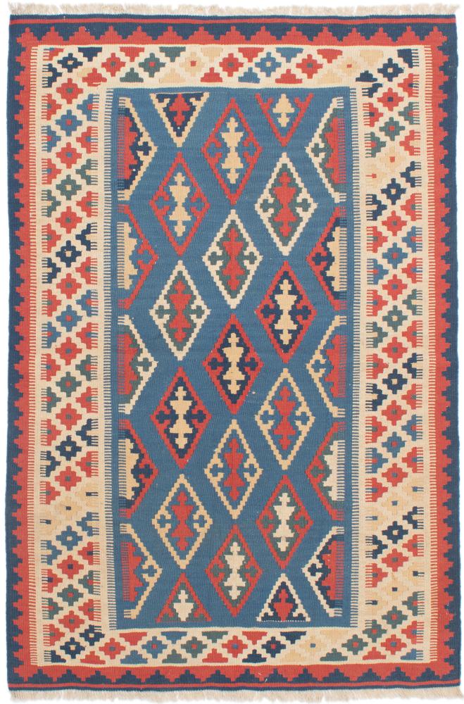 Persian Rug Kilim Fars 5'6"x3'8" 5'6"x3'8", Persian Rug Woven by hand