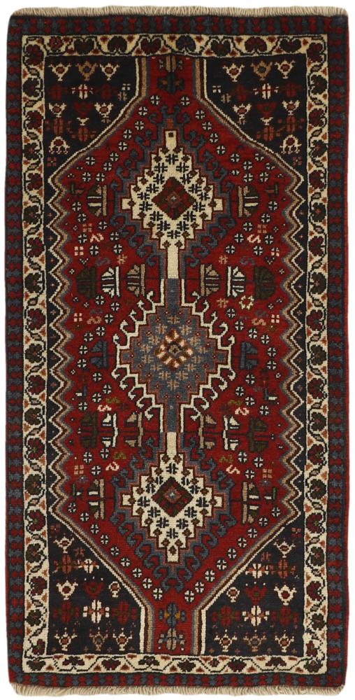  ペルシャ絨毯 ヤラメー 3'6"x1'9" 3'6"x1'9",  ペルシャ絨毯 手織り