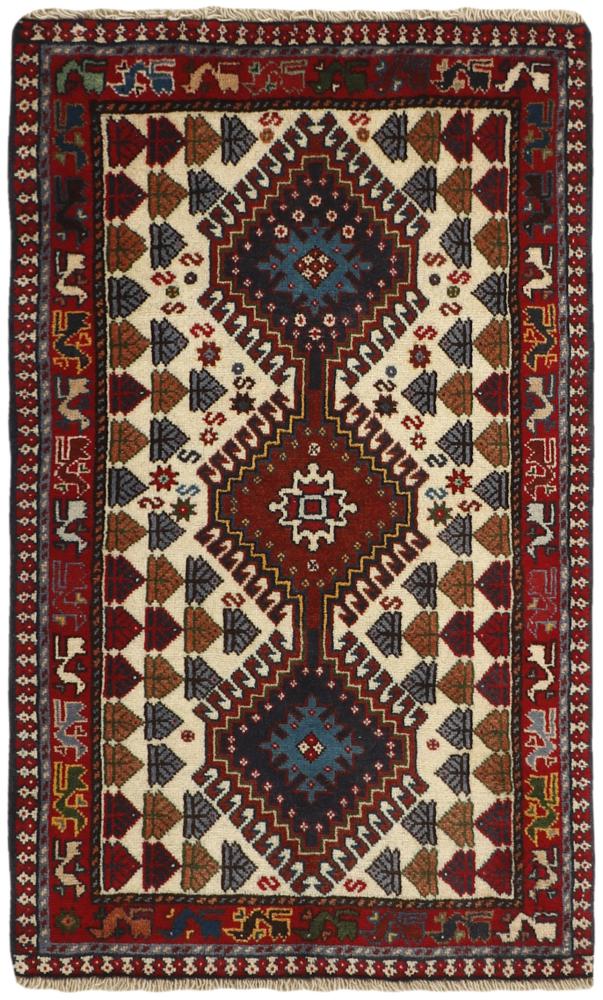 Persian Rug Yalameh 3'3"x2'1" 3'3"x2'1", Persian Rug Knotted by hand