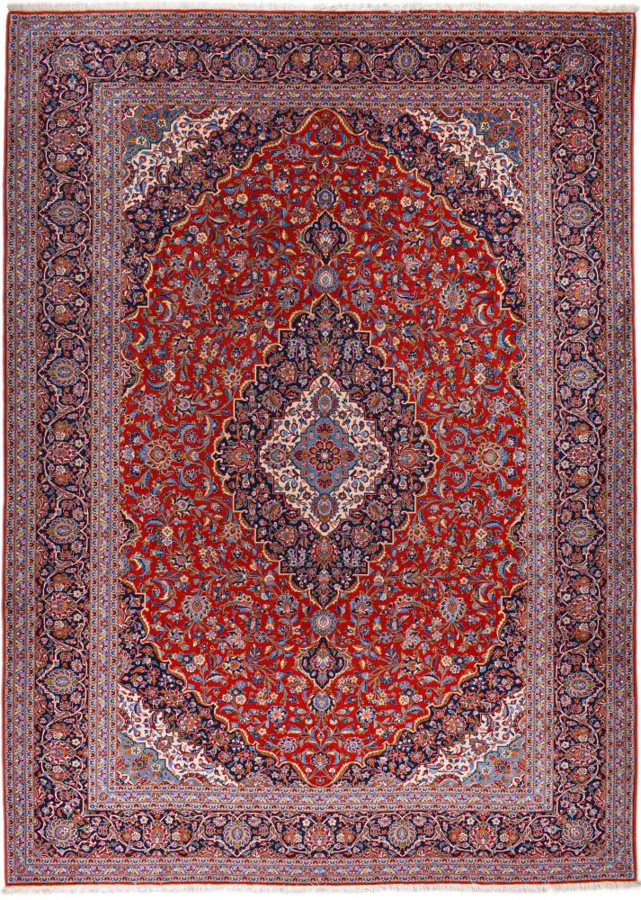 Persian Rug Keshan Kork 12'7"x9'0" 12'7"x9'0", Persian Rug Knotted by hand