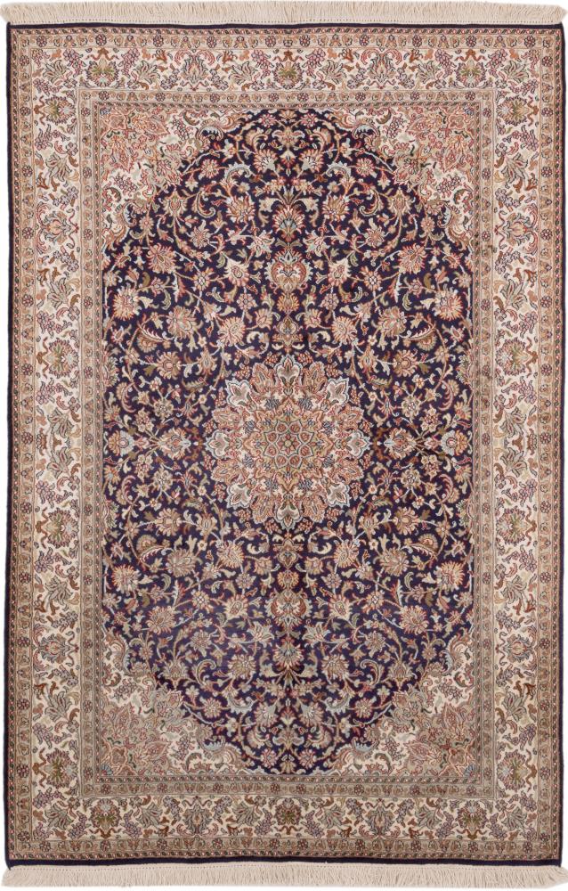 Indo rug Kashmir Silk 188x124 188x124, Persian Rug Knotted by hand