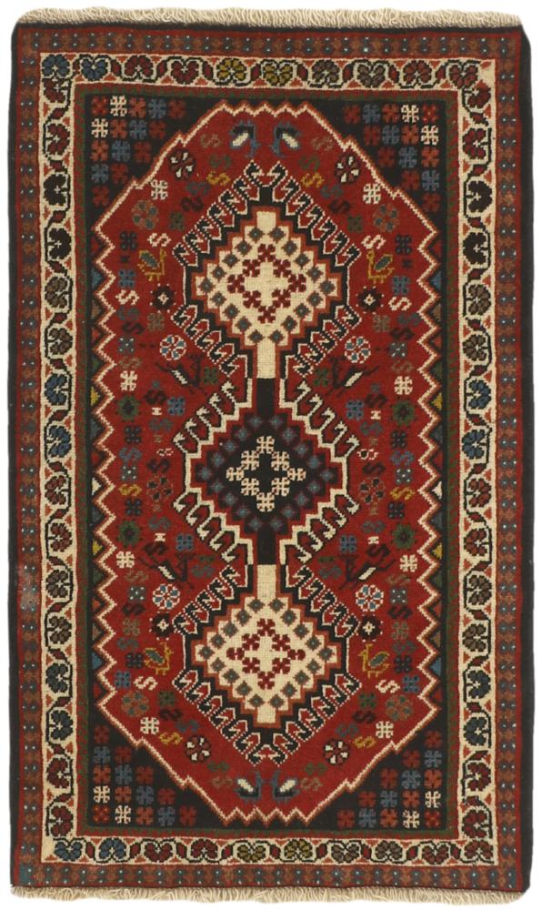 Persian Rug Yalameh 3'2"x2'0" 3'2"x2'0", Persian Rug Knotted by hand