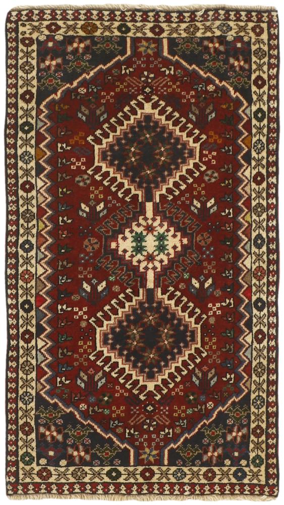 Persian Rug Yalameh 3'5"x1'11" 3'5"x1'11", Persian Rug Knotted by hand