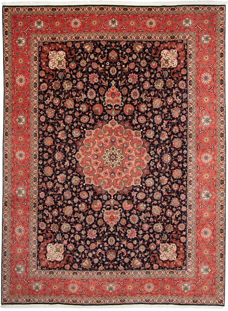 Persian Rug Tabriz 50Raj 13'4"x9'9" 13'4"x9'9", Persian Rug Knotted by hand