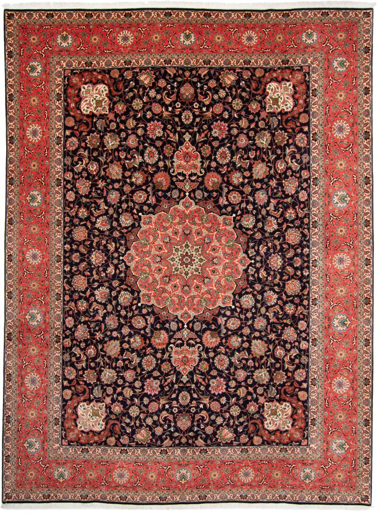 Tapis persan Tabriz 50Raj 406x296 406x296, Tapis persan Noué à la main