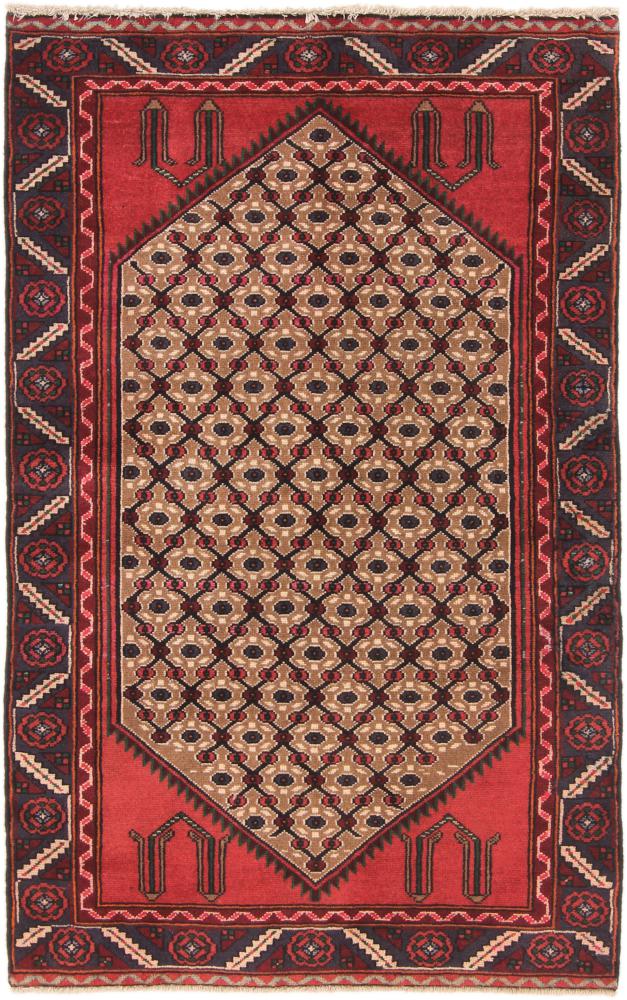 Persian Rug Koliai 4'9"x3'0" 4'9"x3'0", Persian Rug Knotted by hand