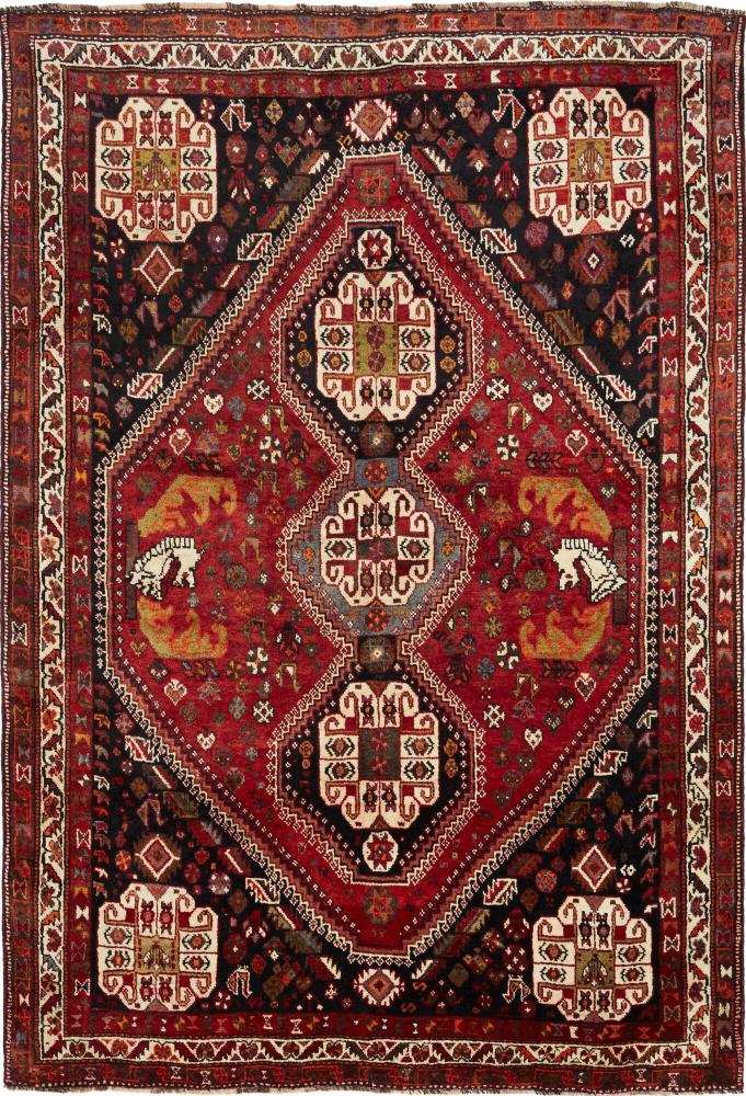 Persian Rug Shiraz 8'10"x6'0" 8'10"x6'0", Persian Rug Knotted by hand
