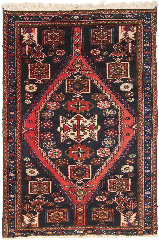 Persian Rug Saveh 5'2"x3'5" 5'2"x3'5", Persian Rug Knotted by hand