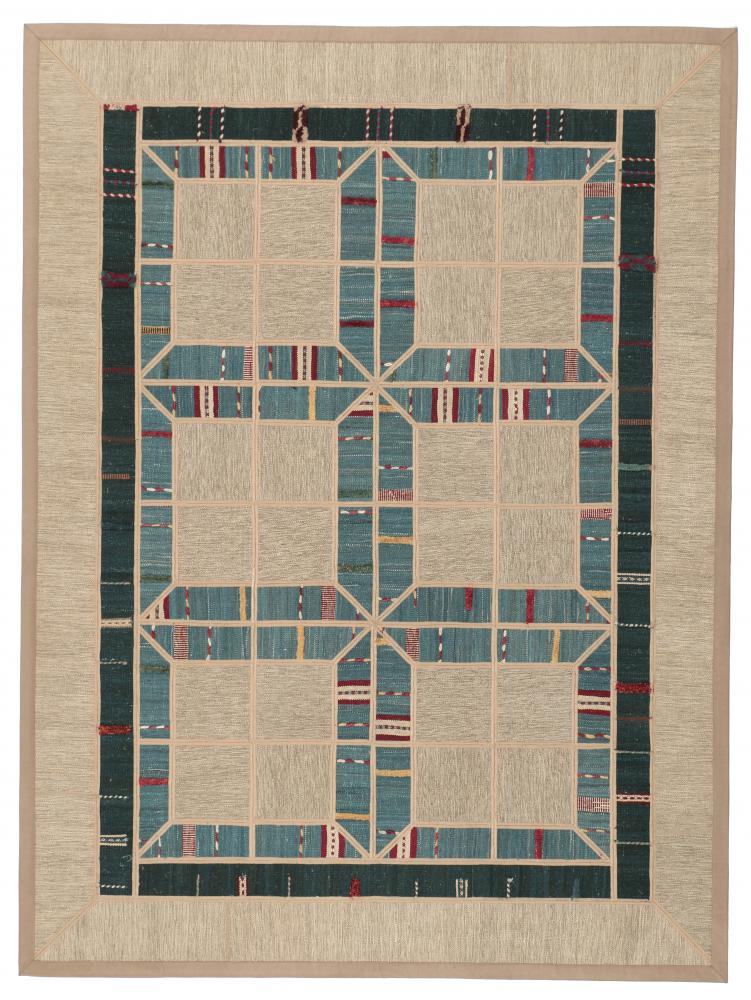 Persian Rug Kilim Patchwork 7'9"x5'9" 7'9"x5'9", Persian Rug Woven by hand