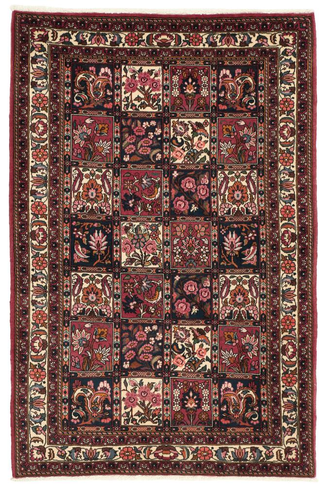 Persian Rug Bakhtiari 5'4"x3'7" 5'4"x3'7", Persian Rug Knotted by hand