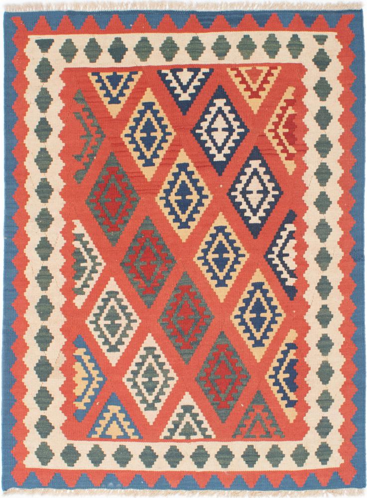 Persian Rug Kilim Fars 4'8"x3'5" 4'8"x3'5", Persian Rug Woven by hand