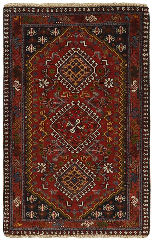 Perzisch tapijt Yalameh 3'2"x2'1" 3'2"x2'1", Perzisch tapijt Handgeknoopte