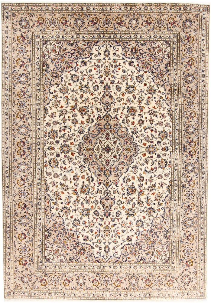 Persian Rug Keshan 9'9"x6'9" 9'9"x6'9", Persian Rug Knotted by hand