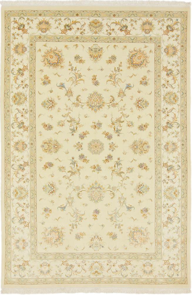 Persialainen matto Tabriz Silkkiloimi 9'10"x6'8" 9'10"x6'8", Persialainen matto Solmittu käsin