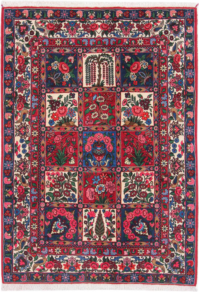 Persian Rug Bakhtiari 6'4"x4'5" 6'4"x4'5", Persian Rug Knotted by hand