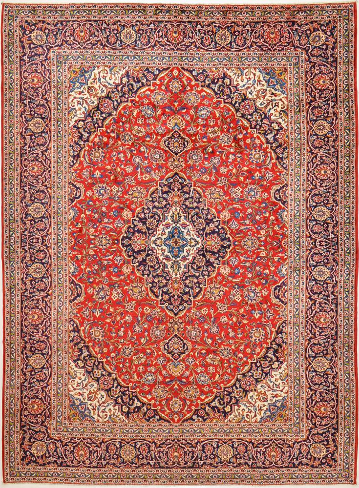 Persian Rug Keshan 13'5"x9'11" 13'5"x9'11", Persian Rug Knotted by hand