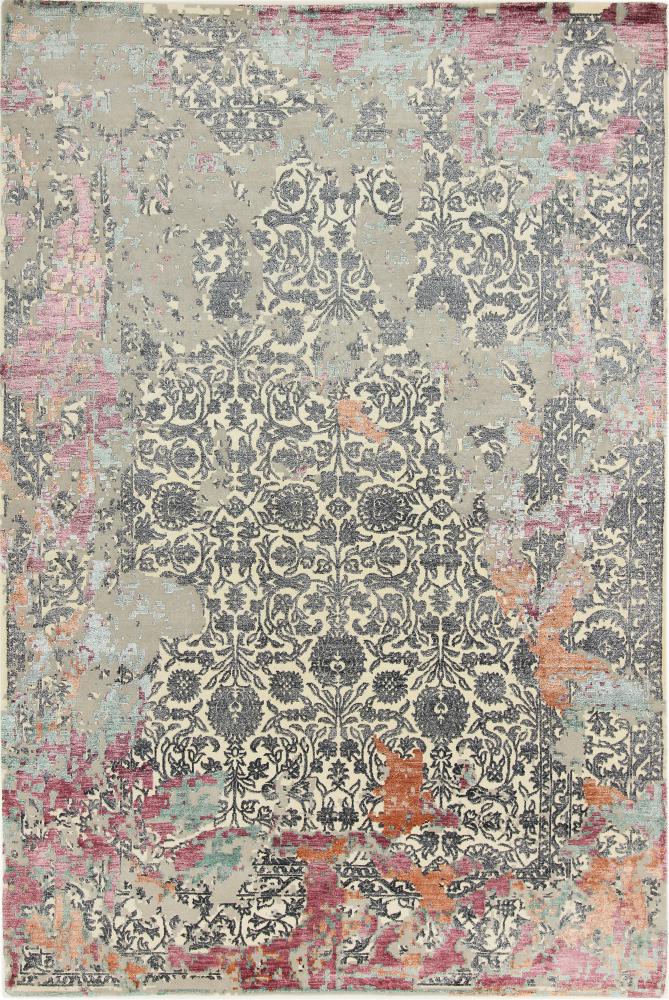 Indiaas tapijt Sadraa 9'11"x6'9" 9'11"x6'9", Perzisch tapijt Handgeknoopte