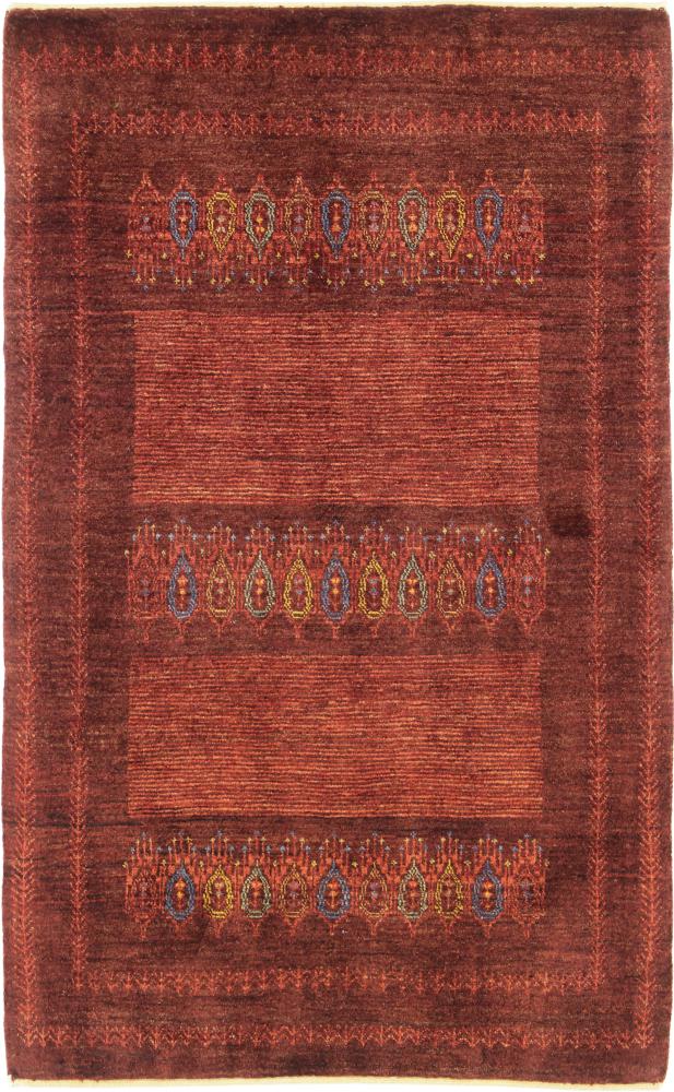 Persian Rug Persian Gabbeh Loribaft 4'4"x2'9" 4'4"x2'9", Persian Rug Knotted by hand