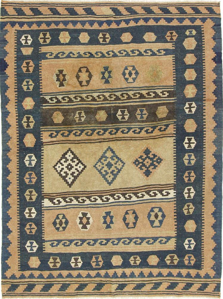  ペルシャ絨毯 キリム Fars Azerbaijan アンティーク 7'7"x5'8" 7'7"x5'8",  ペルシャ絨毯 手織り