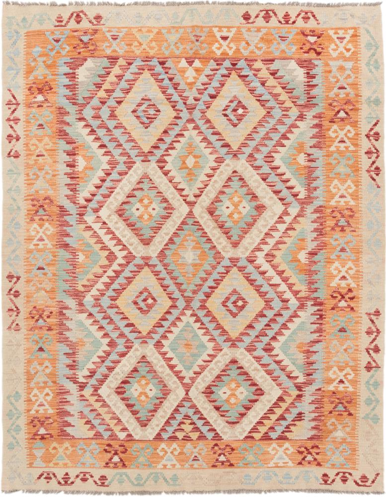 Afghan rug Kilim Afghan 6'5"x5'1" 6'5"x5'1", Persian Rug Woven by hand